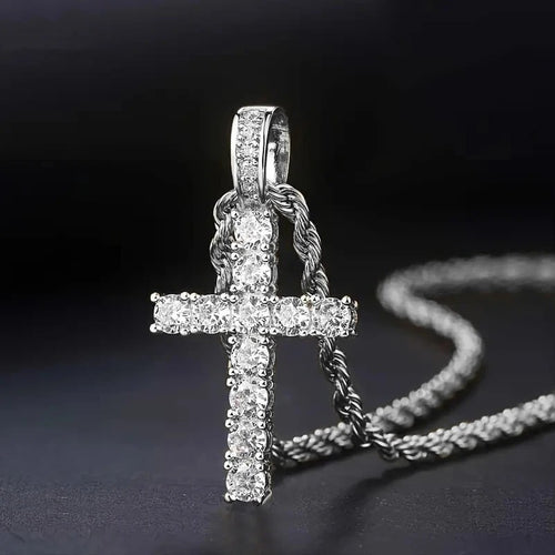 Cross necklace | White Gold