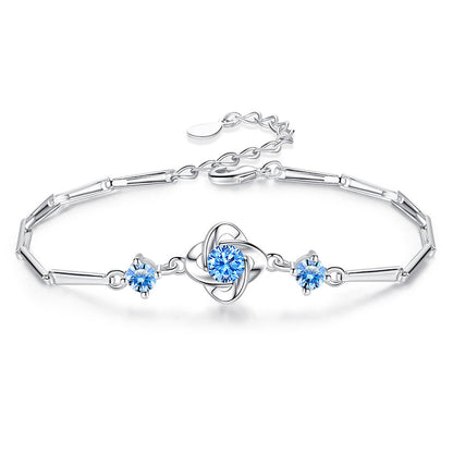 Seren Clover Loop Set Blue | White Gold
