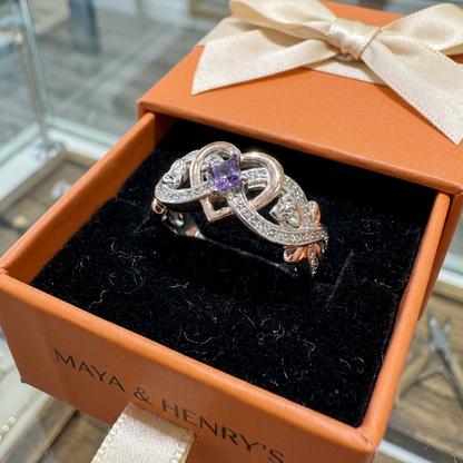 Violetheart Gold & Silver Ring | Mixed Gold