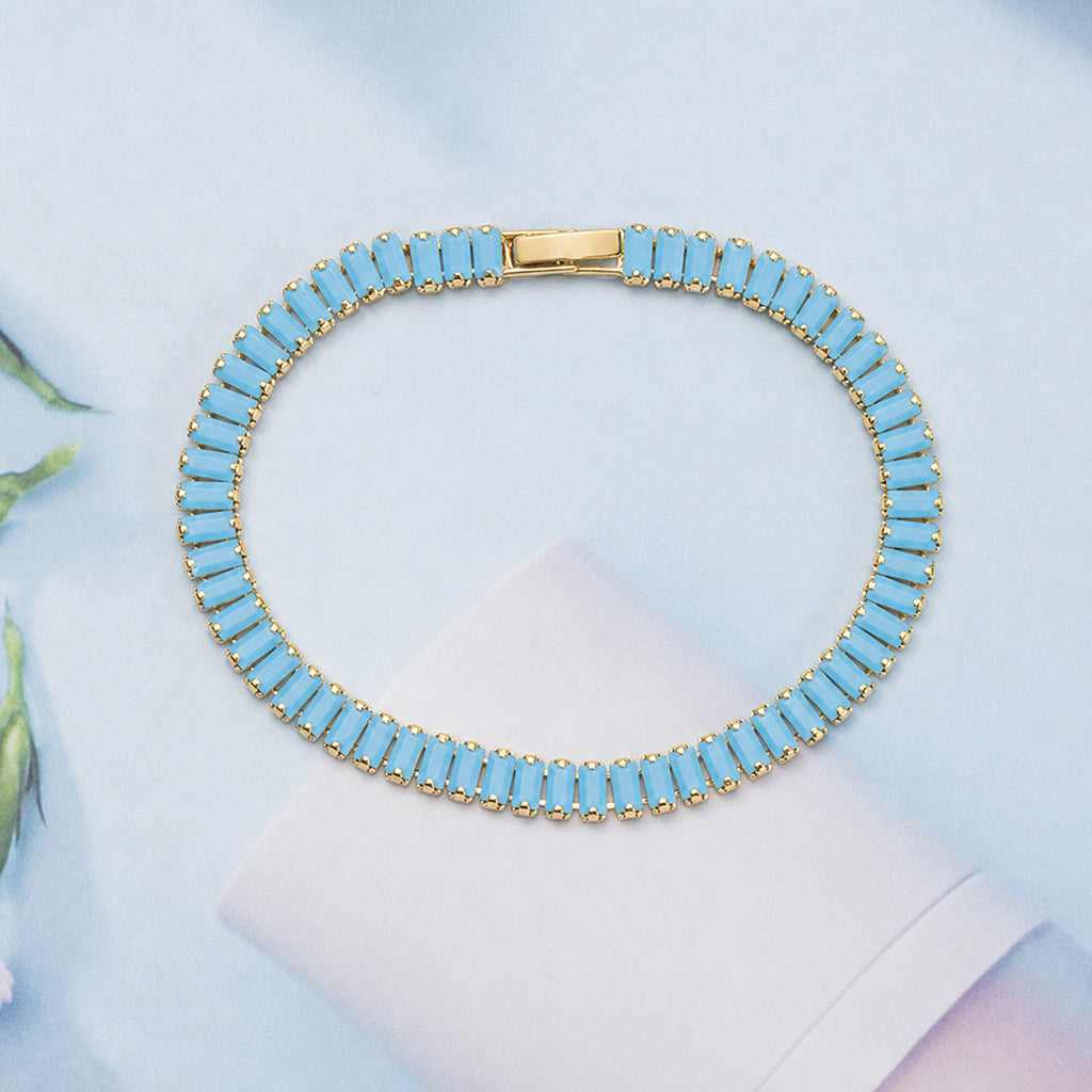 Turquoise Vertéa Tennis Bracelet | Gold