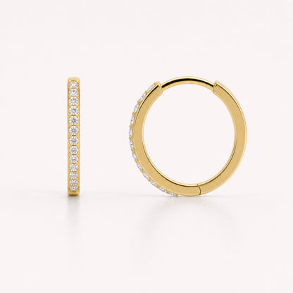 Pave Huggie Earrings | Gold