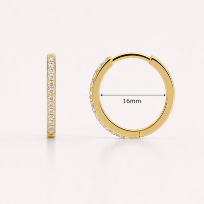 Pave Huggie Earrings | Gold