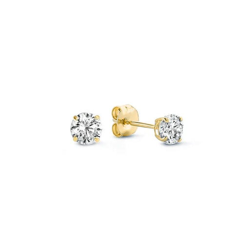 Larmes de Lune Stone Stud Earrings | Gold